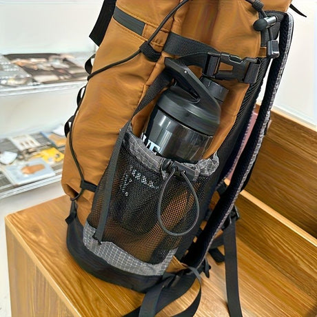 Travel Backpack Four Colors Spacious Compartments Durable Material Comfortable - Khaki - Size L