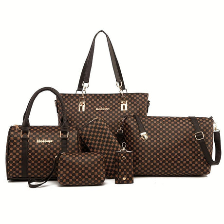 Women'S Handbag Set Large Capacity Tote Bag Shoulder Bag For Women Crossbody - Black - Size 35-13-28
