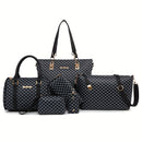 Women'S Handbag Set Large Capacity Tote Bag Shoulder Bag For Women Crossbody - Brown - Size 35-13-28