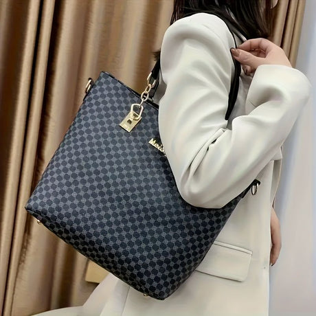 Women'S Handbag Set Large Capacity Tote Bag Shoulder Bag For Women Crossbody - Brown - Size 35-13-28