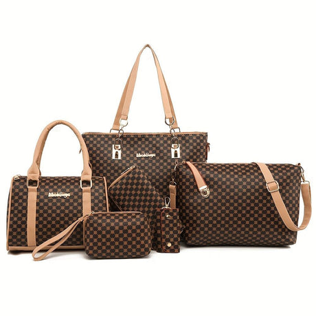 Women'S Handbag Set Large Capacity Tote Bag Shoulder Bag For Women Crossbody - Khaki - Size 35-13-28