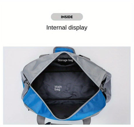 Travel Duffel Bag Multicolor Duffel Durable Travel Bag Spacious Duffel Bag - Gray - Size L