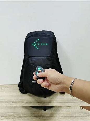 Cycling Backpack Safety Backpack Turn Signal Backpack LED Backpack Australia - Black - Size L