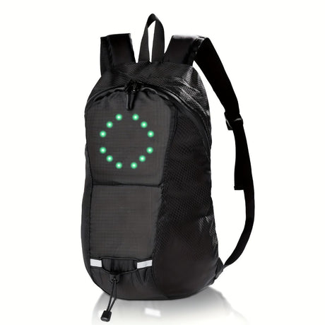 Cycling Backpack Safety Backpack Turn Signal Backpack LED Backpack Australia - Black - Size L
