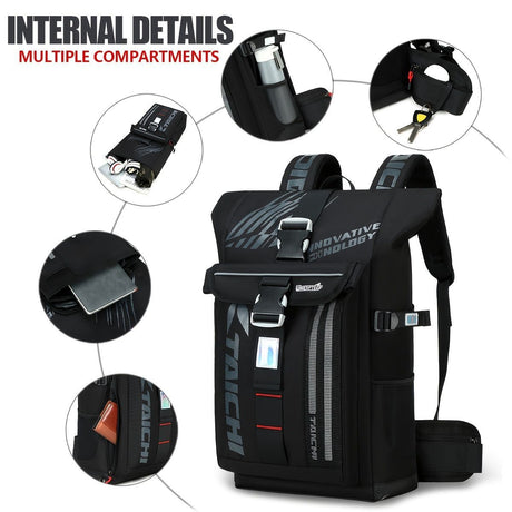 Waterproof Backpack Travel Backpack Taichi Backpack Laptop Backpack Multiple - White - Size L