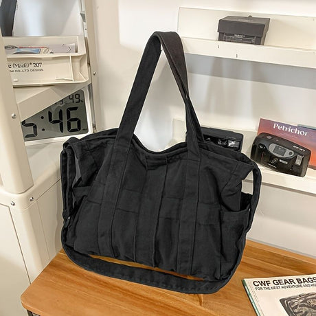 Unisex Bag Cross-Body Bag Shoulder Bag Tote Bag Large Capacity Bag Student Bag - Beige - Size 38-14.5-32