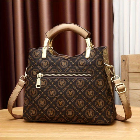 Women'S Handbag Set Monogram Handbag Three-Piece Handbag Set Australian Style - Khaki - Size 25-11-19