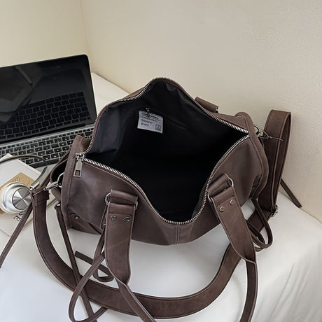Women'S Travel Tote Bag Brown Travel Bag Stylish Travel Bag Durable Tote - Black - Size M