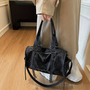 Women'S Travel Tote Bag Brown Travel Bag Stylish Travel Bag Durable Tote - Black - Size M