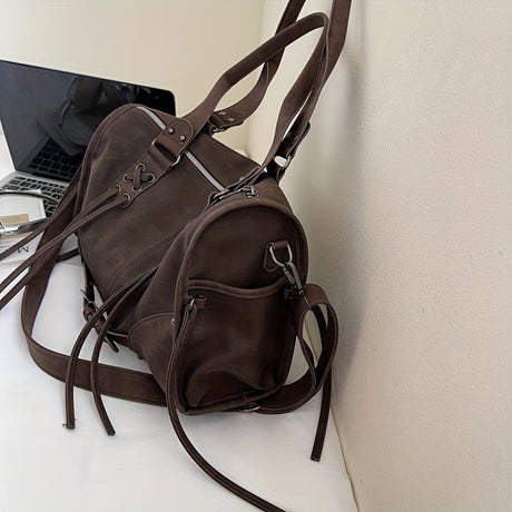Women'S Travel Tote Bag Brown Travel Bag Stylish Travel Bag Durable Tote - Black - Size M