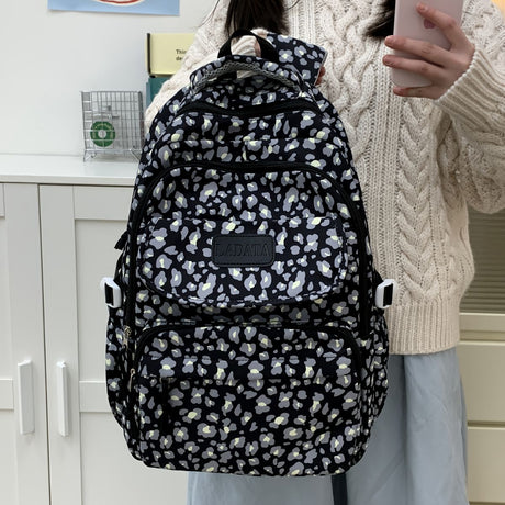 Ladata Backpack Stylish Ladies Backpack Middle School Backpack College Student - Black - Size 45-30-17
