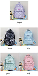 Ladata Backpack Stylish Ladies Backpack Middle School Backpack College Student - Blue - Size 45-30-17