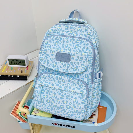 Ladata Backpack Stylish Ladies Backpack Middle School Backpack College Student - Blue - Size 45-30-17