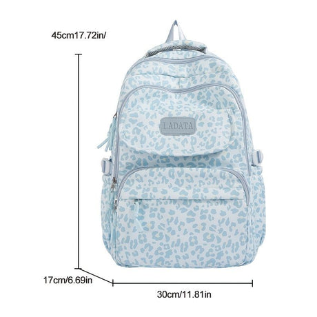 Ladata Backpack Stylish Ladies Backpack Middle School Backpack College Student - Green - Size 45-30-17