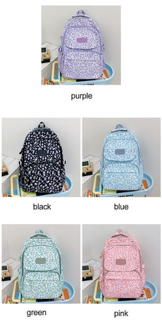 Ladata Backpack Stylish Ladies Backpack Middle School Backpack College Student - Pink - Size 45-30-17
