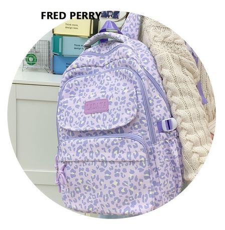 Ladata Backpack Stylish Ladies Backpack Middle School Backpack College Student - Pink - Size 45-30-17