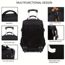 Travel Backpack With Wheels Convertible Backpack Rolling Backpack Australia - Black combined with off - white - Size Routine