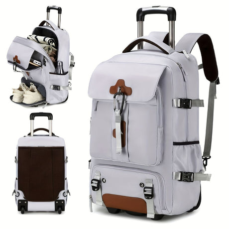 Travel Backpack With Wheels Convertible Backpack Rolling Backpack Australia - Black - Size Routine