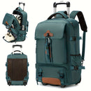 Travel Backpack With Wheels Convertible Backpack Rolling Backpack Australia - Lake blue - Size Routine