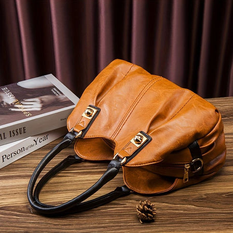 Vintage Bag Set Women'S Bag Set Tote Bag Cross-Body Bag Clutch Card Holder - Brown - Size 32-16-20
