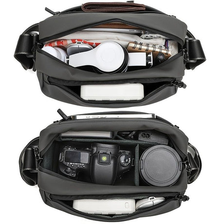 Gray Black Travel Crossbody Bag Camera Bag Photography Bag Travel Accessories High-Quality