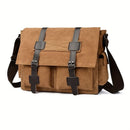 Navy Black Blue Canvas Messenger Bag Travel Bag High-Quality Bag Adjustable Strap Multiple