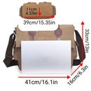 Navy Black Blue Canvas Messenger Bag Travel Bag High-Quality Bag Adjustable Strap Multiple