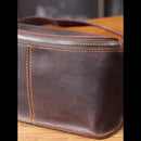 dark coffee color Black Top-Grain Leather Cross-Body Bag Leather Crossbody Bag Australian Leather Bag