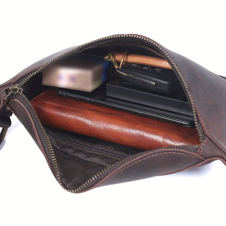 dark coffee color Black Top-Grain Leather Cross-Body Bag Leather Crossbody Bag Australian Leather Bag