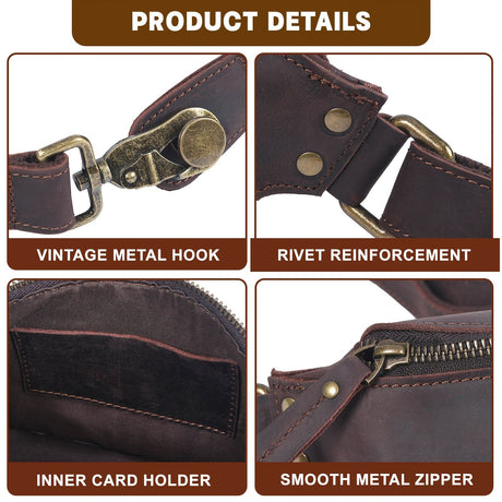 dark coffee color Black Top-Grain Leather Cross-Body Bag Leather Crossbody Bag Australian Leather Bag