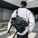 Black Trendy Cross-Body Backpack High-Quality Backpack Travel Backpack Daily Use