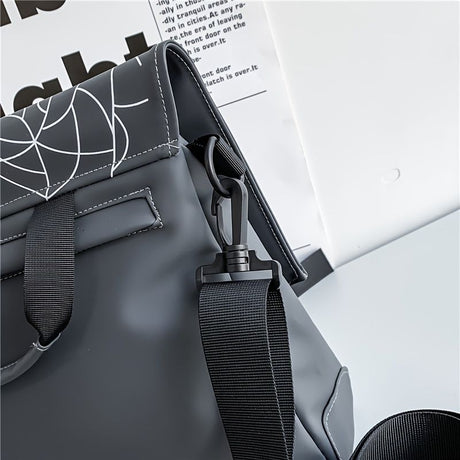 Black Trendy Cross-Body Backpack High-Quality Backpack Travel Backpack Daily Use