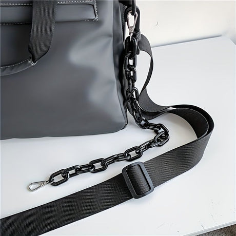 Black Trendy Cross-Body Backpack High-Quality Backpack Travel Backpack Daily Use