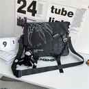 Black Trendy Cross-Body Backpack High-Quality Backpack Travel Backpack Daily Use