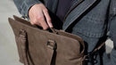 Brown Black Brown Laptop Briefcase Leather Look Travel Bag Work Briefcase For Men Spacious