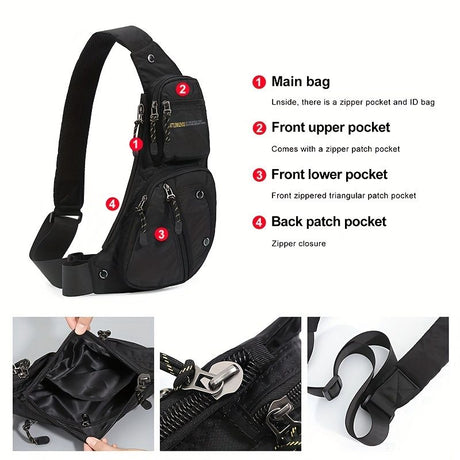 Black Cross-Body Sling Backpack Travel Backpack Grey Backpack Blue Backpack Black