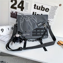 Gray Black Cross-Body Backpack Travel Backpack Fashionable Backpack High-Quality Backpack
