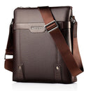 Brown Men'S Crossbody Bag Composite Leather Bag Adjustable Shoulder Strap Spacious