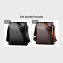 Brown Men'S Crossbody Bag Composite Leather Bag Adjustable Shoulder Strap Spacious