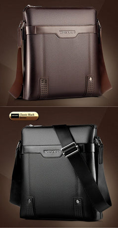 Brown Men'S Crossbody Bag Composite Leather Bag Adjustable Shoulder Strap Spacious