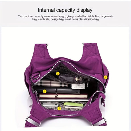 purplish red Brown Purple Travel Tote Bag Travel Accessories Spacious Tote Durable Bag Travel Bag