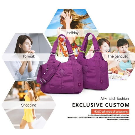 purplish red Brown Purple Travel Tote Bag Travel Accessories Spacious Tote Durable Bag Travel Bag
