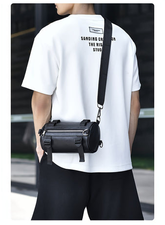 Black Brown Unisex Cross Body Bag Travel Bag Durable Bag Adjustable Strap Bag Multiple