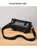 Black Brown Unisex Cross Body Bag Travel Bag Durable Bag Adjustable Strap Bag Multiple