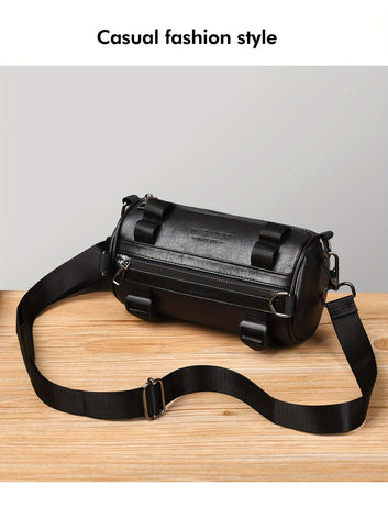 Black Brown Unisex Cross Body Bag Travel Bag Durable Bag Adjustable Strap Bag Multiple