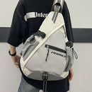 White Brown Sling Backpack Travel Backpack High-Quality Backpack Trendy Backpack Organized