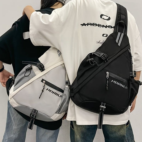 White Brown Sling Backpack Travel Backpack High-Quality Backpack Trendy Backpack Organized