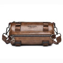 Brown Unisex Cross-Body Bag Travel Bag Leather-Like Bag Adjustable Strap Bag