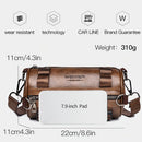 Brown Unisex Cross-Body Bag Travel Bag Leather-Like Bag Adjustable Strap Bag