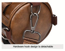 Brown Unisex Cross-Body Bag Travel Bag Leather-Like Bag Adjustable Strap Bag